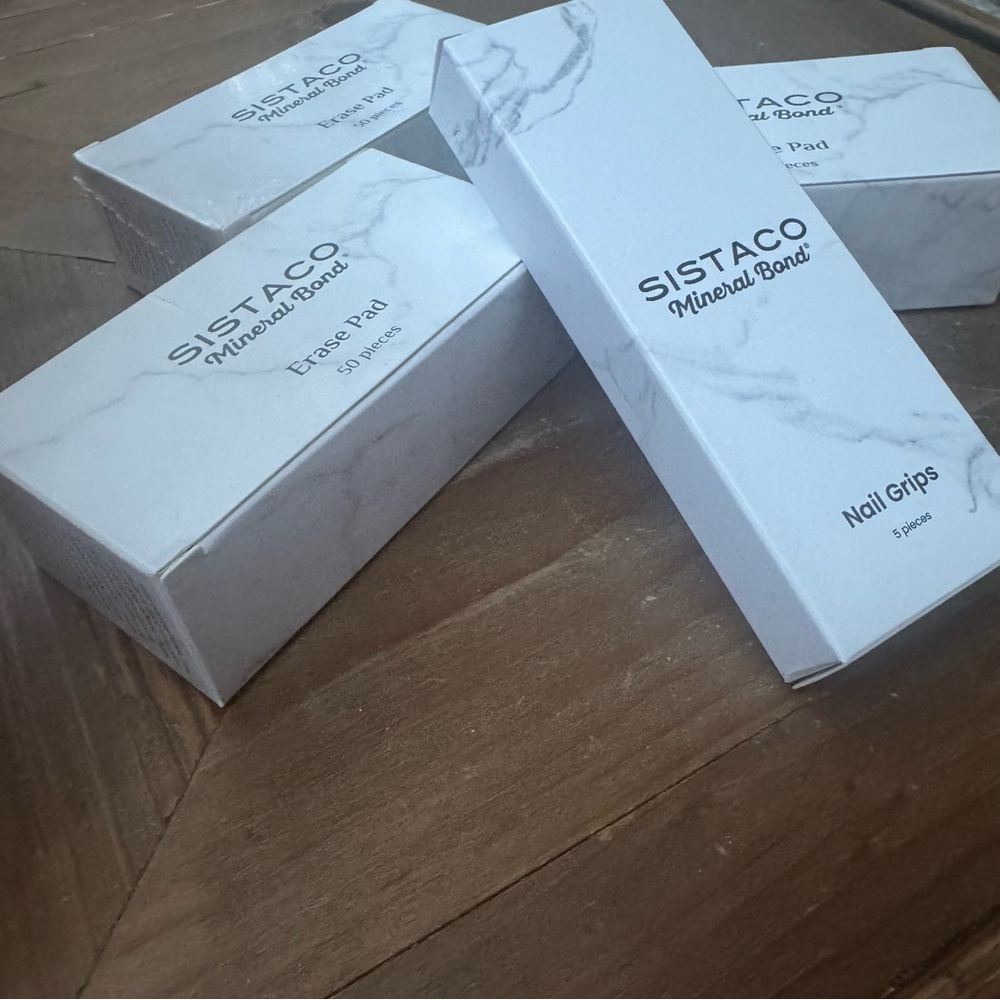 Sistaco Mineral Bond Nail Grips and Erase Pads x3